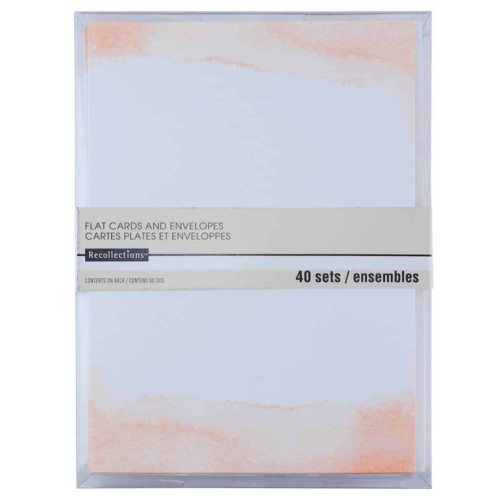Blush Watercolor Flat Cards & Envelopes by Recollections™, 21" x 21" In Recollections Cards And Envelopes Templates